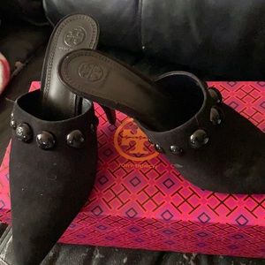 Tori Birch Size 9 Georgina Romm stud mules